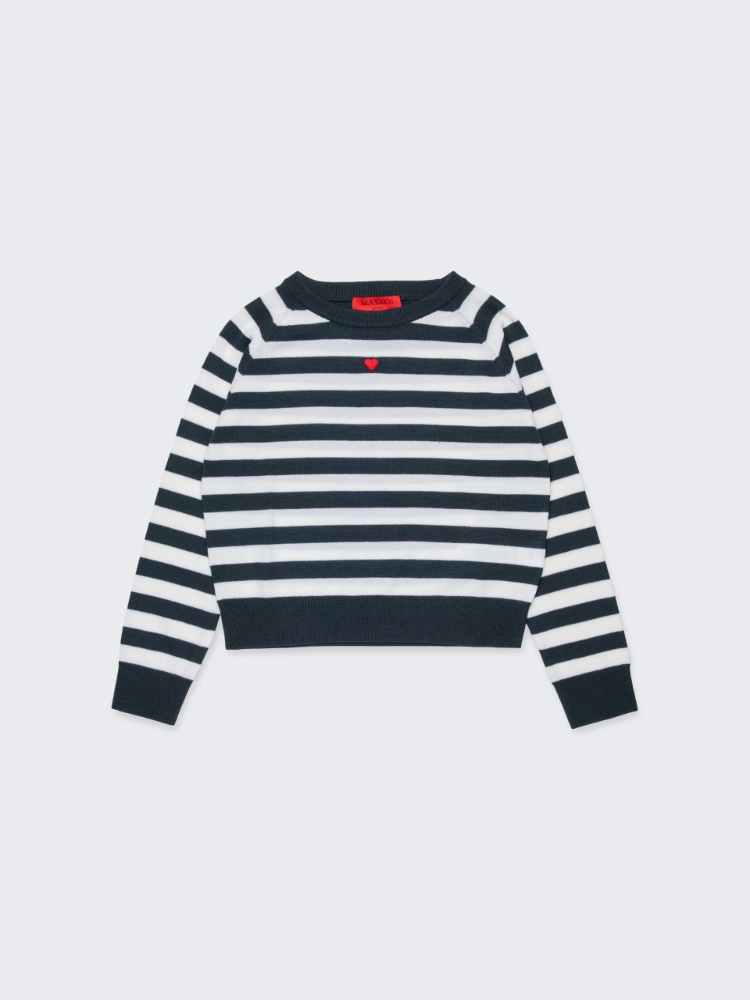 Zweireihiger Caban-Mantel aus rasierter Wolle KID, noir | MAX&Co. Pullover aus Wolle mit Rundhalsausschnitt KID - GRIS - MAX&Co.